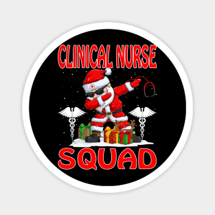 Christmas Clinical Nurse Squad Reindeer Pajama Dabing Santa Magnet